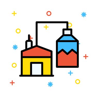 Eko ev konsepti renkli semboller ile beyaz arka plan üzerinde