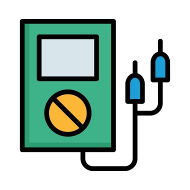 Beyaz arka plan üzerinde izole kablosu ile renkli converter