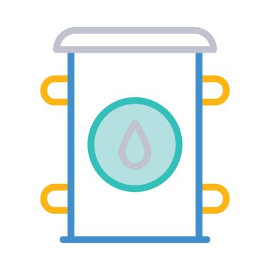 Beyaz arka plan üzerinde izole basit benzin istasyonu