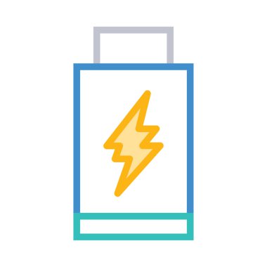 Mavi ve yeşil pil ile beyaz arka plan üzerinde izole sarı birden parlamak