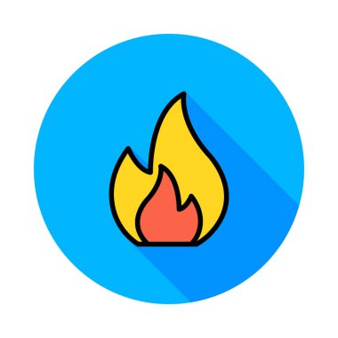 Beyaz zemin üzerinde bir dairede yangın