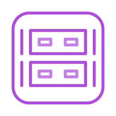 Beyaz arka plan üzerinde izole anahat menekşe soket