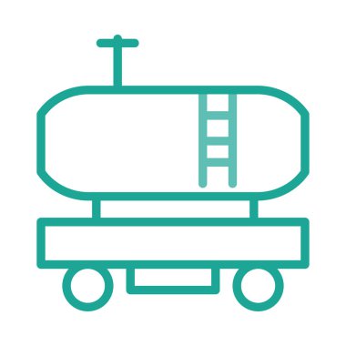 Beyaz arka plan üzerinde izole anahat yeşil Sarnıcı