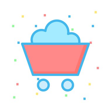 Renkli noktalar beyaz zemin üzerine kırmızı taşıma