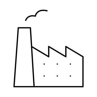 Beyaz arka plan üzerinde izole en az kirlilik ile ince çizgi fabrika