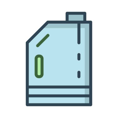 Beyaz arka plan üzerinde izole yakıt ile mavi teneke kutu