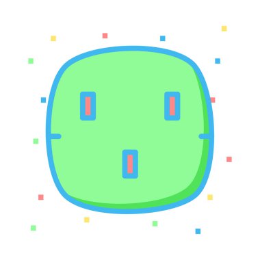 Renkli noktalar beyaz zemin üzerine yeşil yuva 