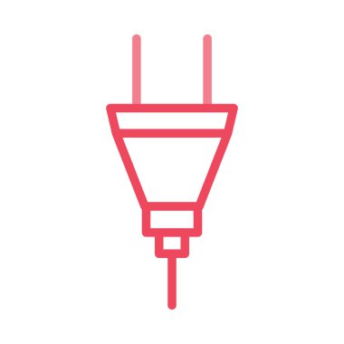 Anahat kırmızı fiş üzerinde izole beyaz arka plan