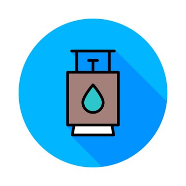 Beyaz arka planda daireye düşüş ile kahverengi aygıt