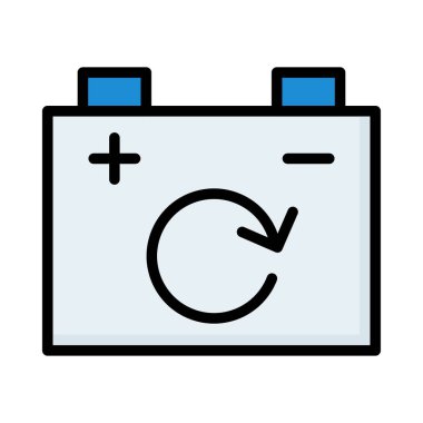 Beyaz arka plan üzerinde izole gri ve mavi pil