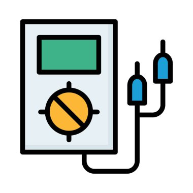 Beyaz arka plan üzerinde izole kablosu ile renkli converter