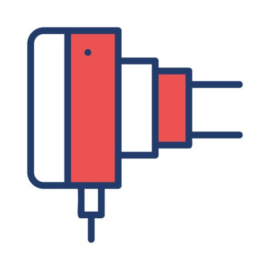 Kırmızı modern fiş üzerinde izole beyaz arka plan