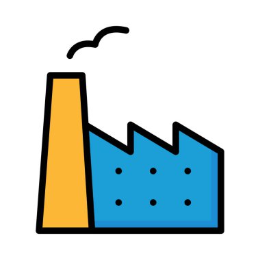 Beyaz arka plan üzerinde izole fabrika