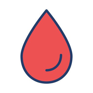 Basit kırmızı izole üzerinde beyaz arka plan damla