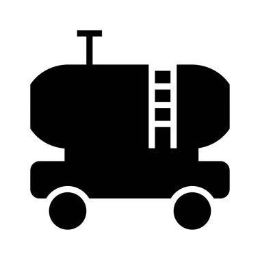 Beyaz arka plan üzerinde izole siyah glif Sarnıcı 