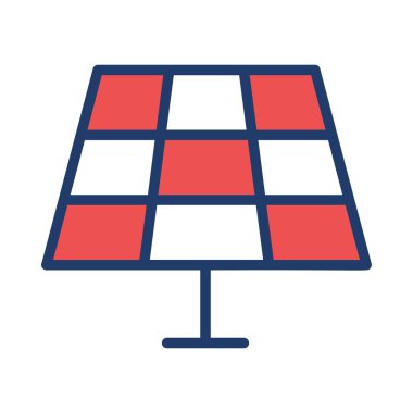 Damalı güneş paneli beyaz arka plan üzerinde izole