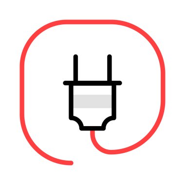 enerji kavramı satırı simgesi, vektör çizim