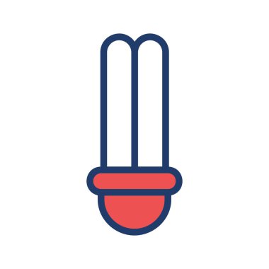 Beyaz arka plan üzerinde izole basit uzun lamba