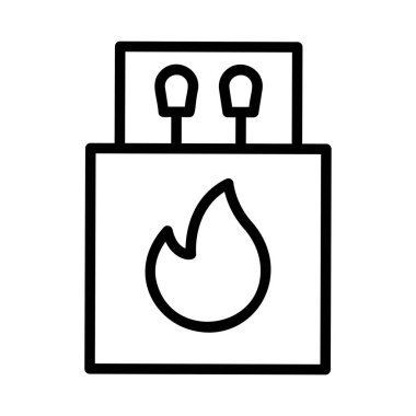 Siyah anahat benzin pompası ile ateş üzerinde izole beyaz arka plan