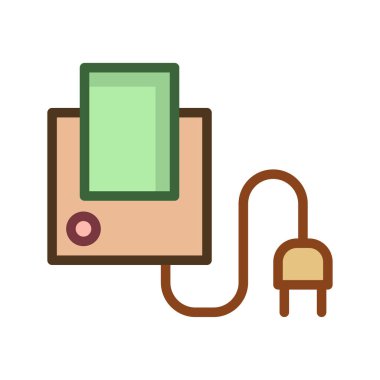 Beyaz arka plan üzerinde izole fiş ile dijital aygıt