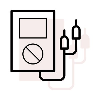 Dönüştürücü bej gölge beyaz zemin üzerine izole kablosu ile