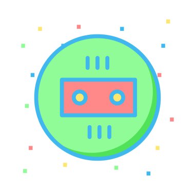 Renkli noktalar beyaz zemin üzerine kırmızı ve yeşil yuva 