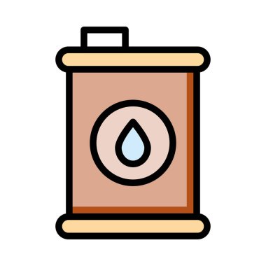 Beyaz arka plan üzerinde izole yakıt ile kahverengi teneke kutu