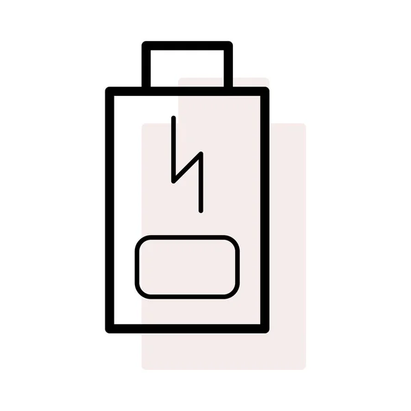 Flash Usb Aislado Sobre Fondo Blanco Con Sombra Beige — Vector de stock