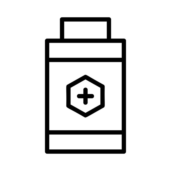 Batterie Contour Noir Avec Isolé Sur Fond Blanc — Image vectorielle
