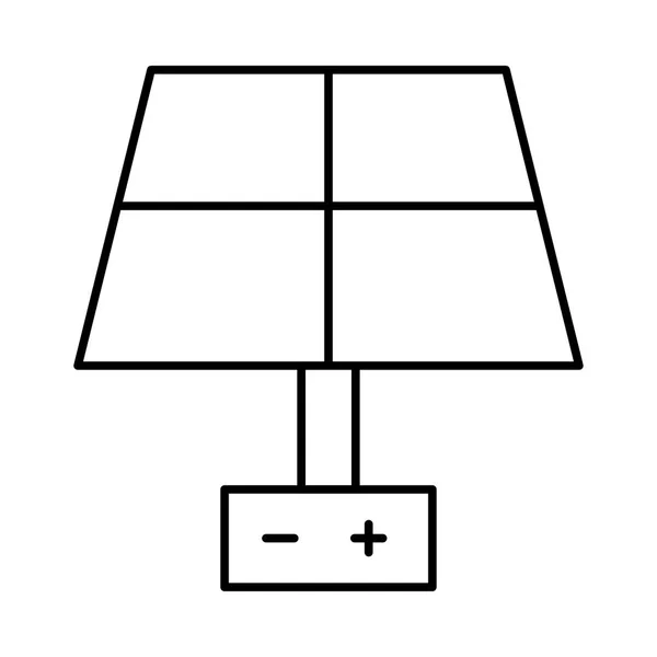 白色背景下的细线太阳电池 — 图库矢量图片