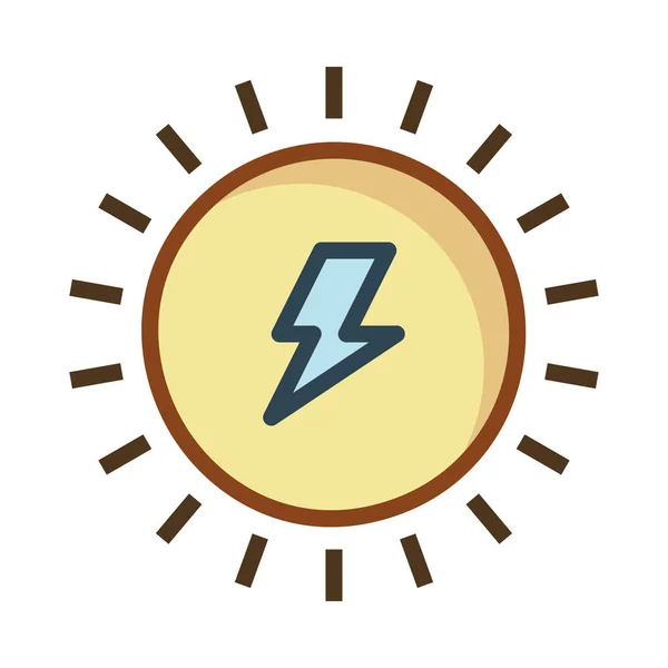 Lightning Platte Pictogram Vector Illustratie — Stockvector