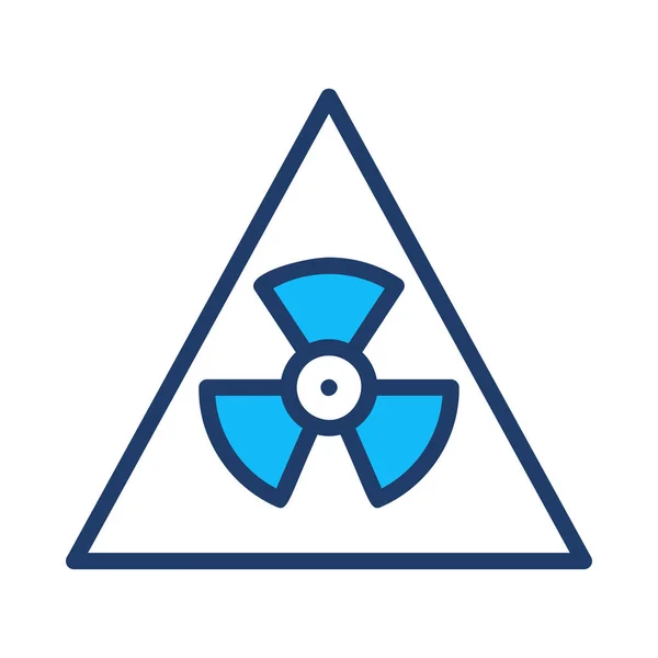 Triángulo Con Signo Radiactivo Aislado Sobre Fondo Blanco — Archivo Imágenes Vectoriales