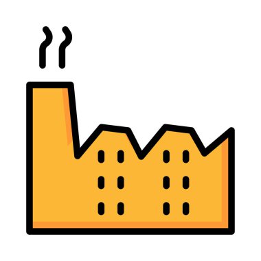 Beyaz arka plan üzerinde izole sarı bina