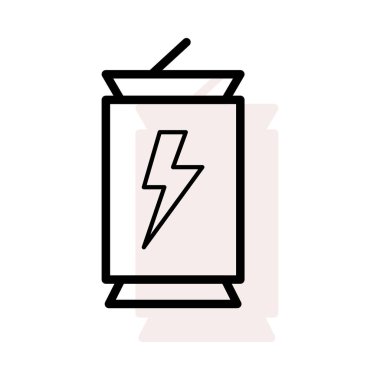 Pil ile bej gölge beyaz zemin üzerine izole birden parlamak