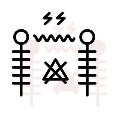 Bej gölge beyaz zemin üzerine izole enerji satır düzeni