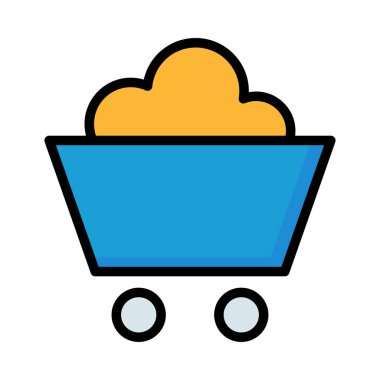 Beyaz arka plan üzerinde izole sarı kum ile mavi taşıma