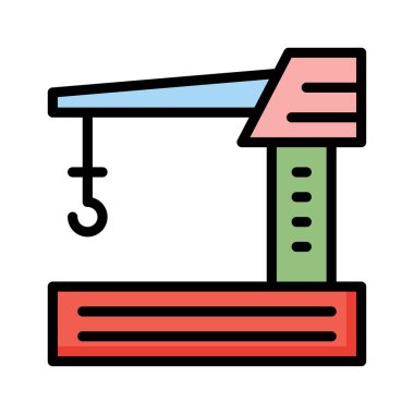 Beyaz arka plan üzerinde izole renkli vinç