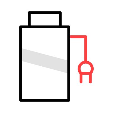 enerji kavramı satırı simgesi, vektör çizim