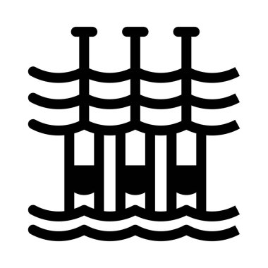 Beyaz arka plan üzerinde izole glif enerji hattı