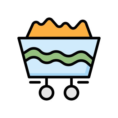 Beyaz arka plan üzerinde izole renkli at arabası