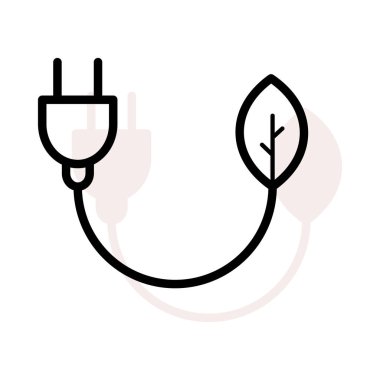 Çizgi ve bej gölge beyaz zemin üzerine izole yaprak ile takın