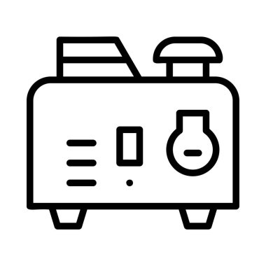 Beyaz arka plan üzerinde izole siyah anahat büyük dönüştürücü