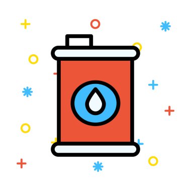 Kırmızı ve mavi renkli semboller ile beyaz arka plan teslimi pille