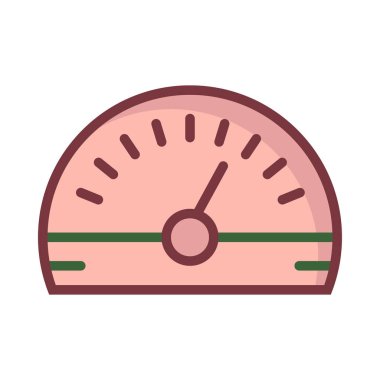 Beyaz arka plan üzerinde izole pembe hız göstergesi