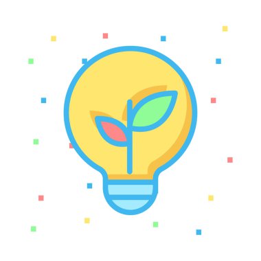 Renkli noktalar beyaz zemin üzerine yapraklarla lamba