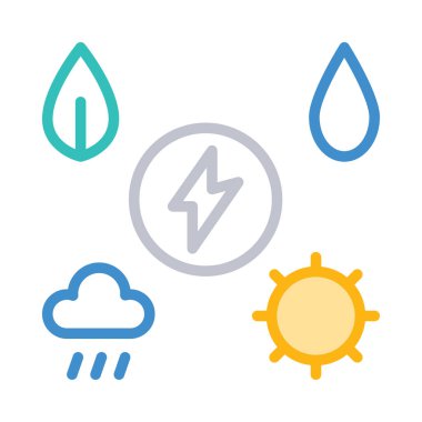 Beyaz arka plan üzerinde izole çizgi stili sembolleri