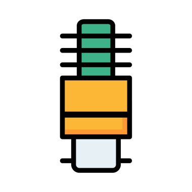 Beyaz arka plan üzerinde izole yeşil ve sarı nonconductor