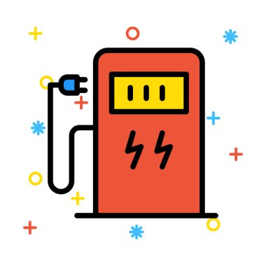 Çizgi ve fiş renkli semboller beyaz zemin üzerine kırmızı değiştirmek