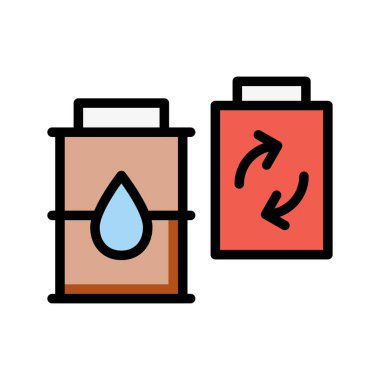 Beyaz arka plan üzerinde izole kahverengi ve kırmızı pilleri