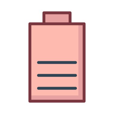 pil yassı simgesi, vektör çizimi